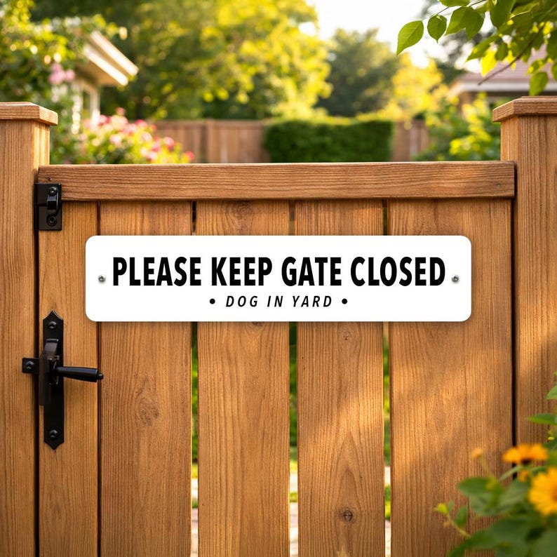 Dog Yard Sign | Please Keep Gate Closed, Dog Warning image 7