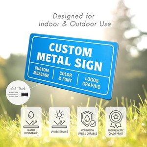 Personalized Dog Warning Sign | Durable ACM Metal Yard Sign image 8