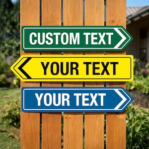 Custom Arrow Street Sign Personalized | Directional Metal Sign | Farm & Cabin Name Sign | Driveway Garden Outdoor Sign