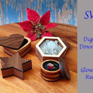 Porte-bague SVG, fée des dents, boîte à bijoux, téléchargement numérique, personnaliser, prêt pour Glowforge