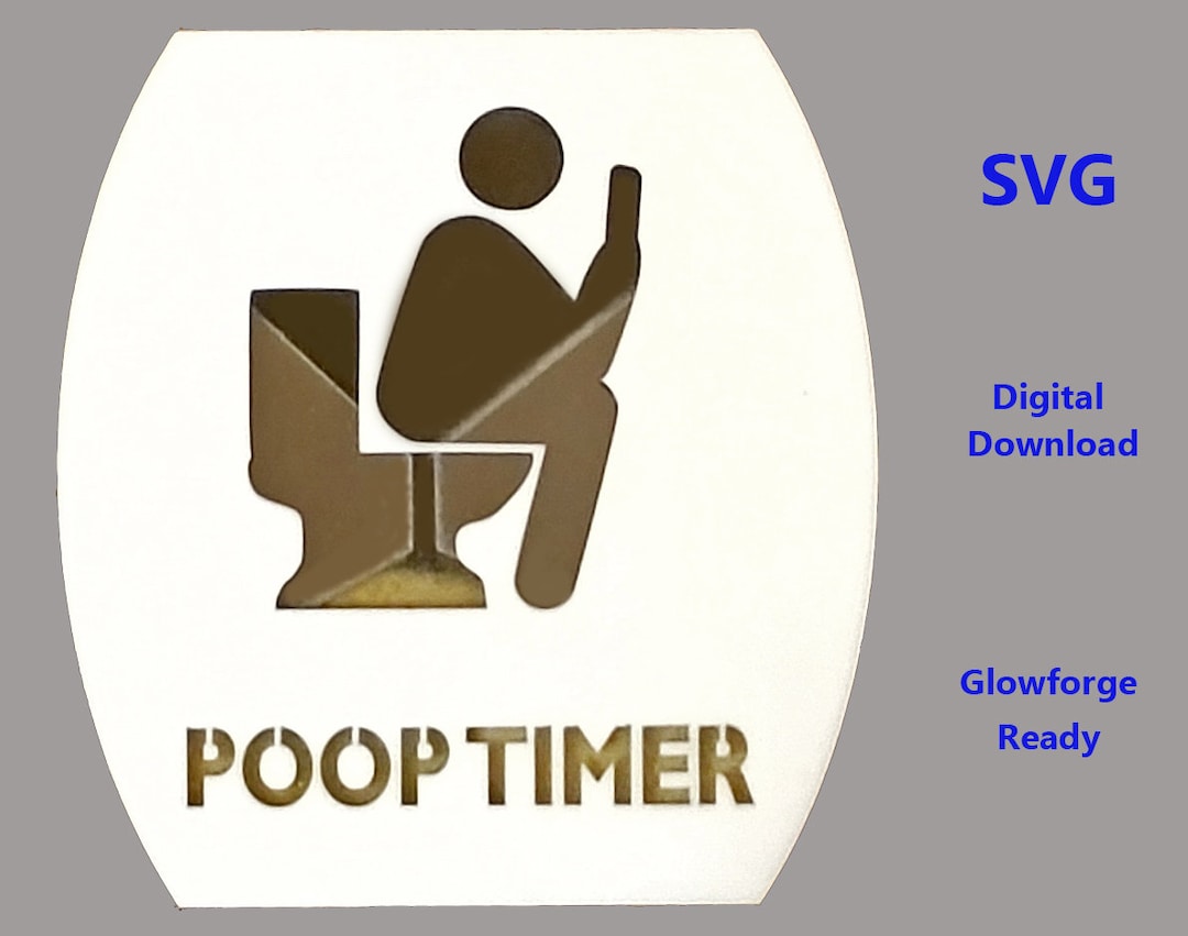 SVG Poop Timer Toy Hourglass Acrylic Glowforge Ready Digital Download ...
