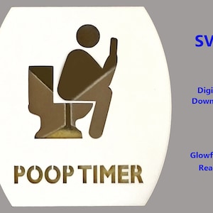 SVG Poop Timer Toy Hourglass Acryl Glowforge Ready Digital Download