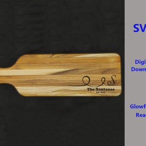 SVG Swirly Font Alphabet Charcuterie / Tablas de cortar Glowforge Ready