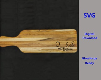 SVG Swirly Font Alphabet Charcuterie / Cutting Boards Glowforge Ready