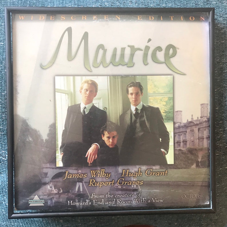 MAURICE film art / Hugh Grant EM Forester/gay interest / Ivory Merchant 1980s /framed / rare One of a Kind image 1