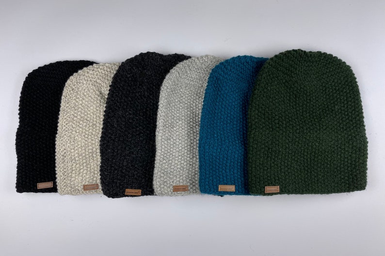 Mütze Wolle Wollmütze warme Wintermütze Strick Winter Damen Mann Herren Erwachsene Beanie Bild 6