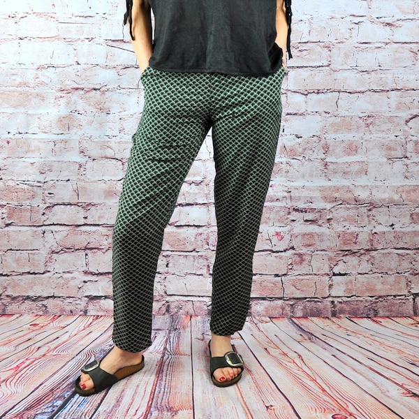 Trousers summer green red casual summer trousers fabric trousers casual business boho chic festival comfortable lounge hippie beach holiday viscose