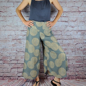 Pantalon d'été pantalon jupe été boho pantalon Marlene festival confortable hippie vacances à la plage image 3