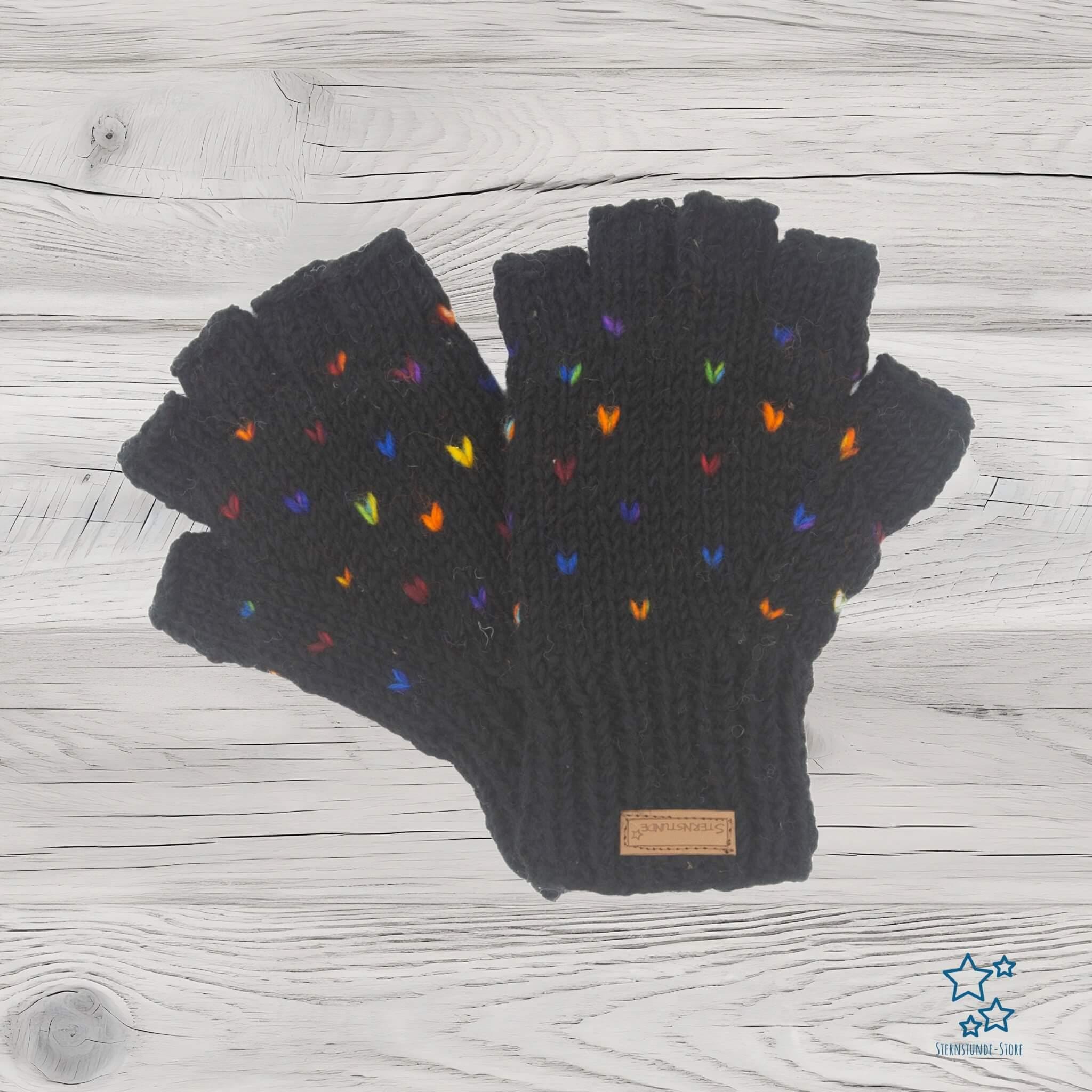 Kinder Handschuhe Mit Flip Top - Warme Strickhandschuhe Halbfingerlos Für Mädchen & Jungen