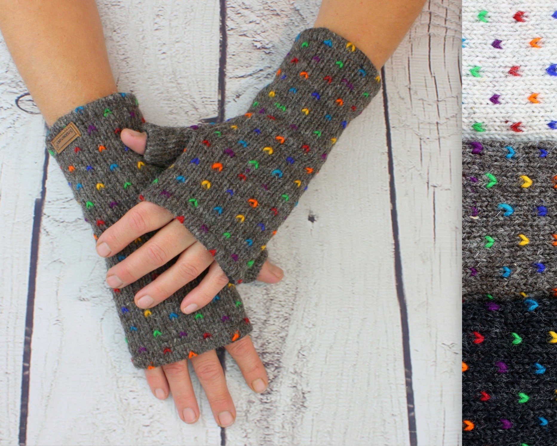 Cuffs Wrist Warmers Arm Warmers Hand Warmers Wool Hand Warmers Winter Knit Women Adults Men
