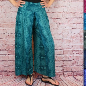 Pants boho clothing culottes culotte pants boho pants xl hippie summer pants marlene pants palazzo pants wide pants wrap pants festival image 1