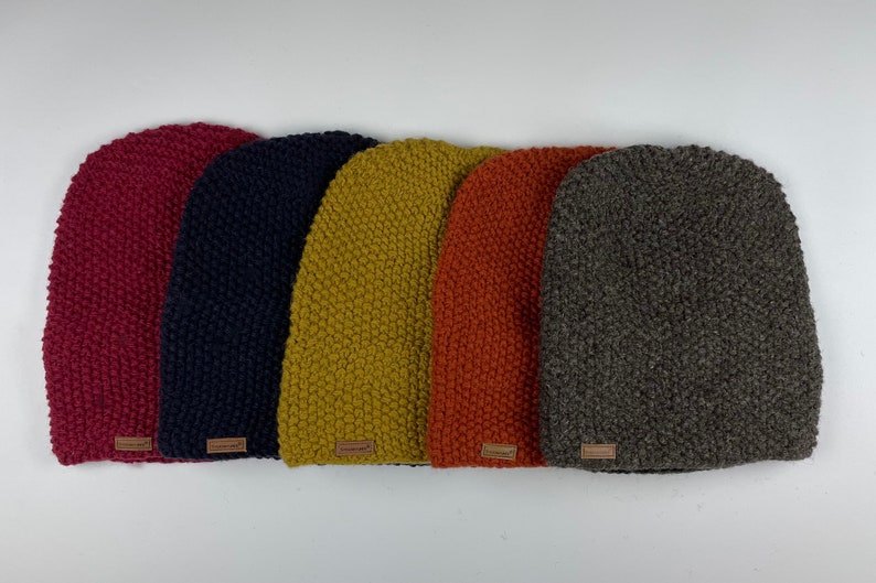 Mütze Wolle Wollmütze warme Wintermütze Strick Winter Damen Mann Herren Erwachsene Beanie Bild 7