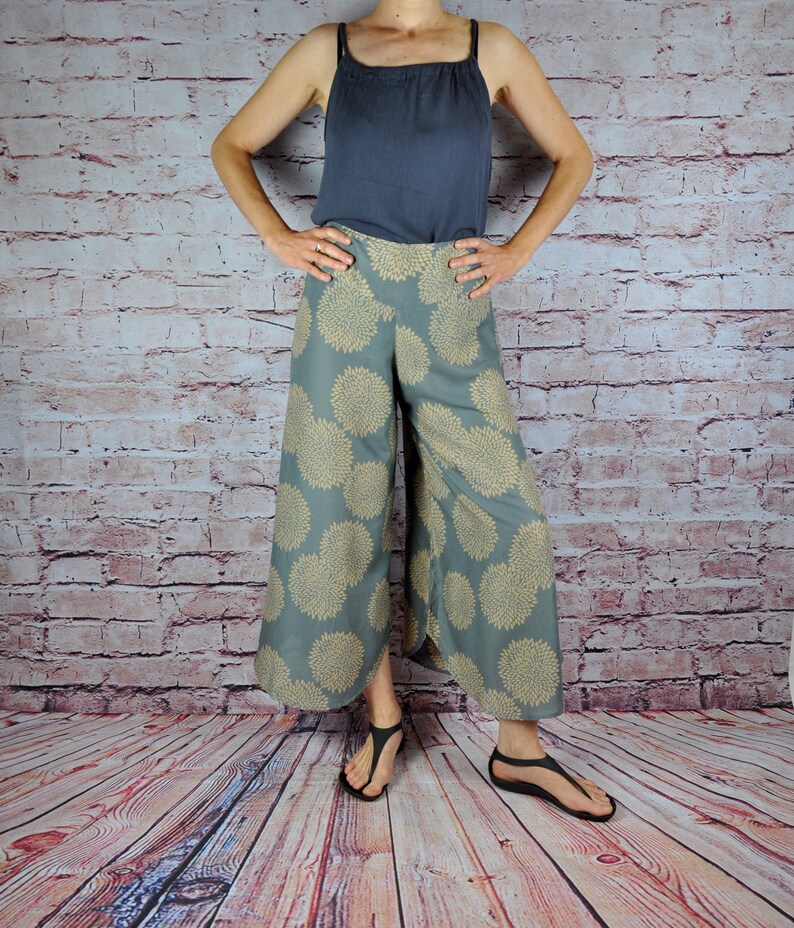 Pantalon d'été pantalon jupe été boho pantalon Marlene festival confortable hippie vacances à la plage image 2