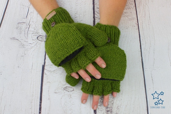Handschuhe fr Mnner aus Wolle  Klapphandschuhe fr den Winter   Handschuhe fr Herren - Etsy.de