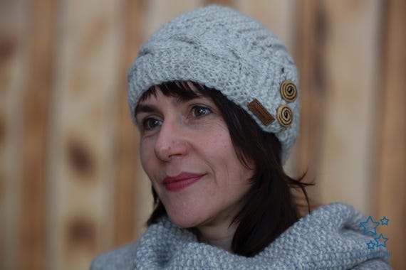 Bonnet D'hiver Pour Femme Tricoté Fait Main - 100% Polyamide - Rose - Taille Unique - Fait En France