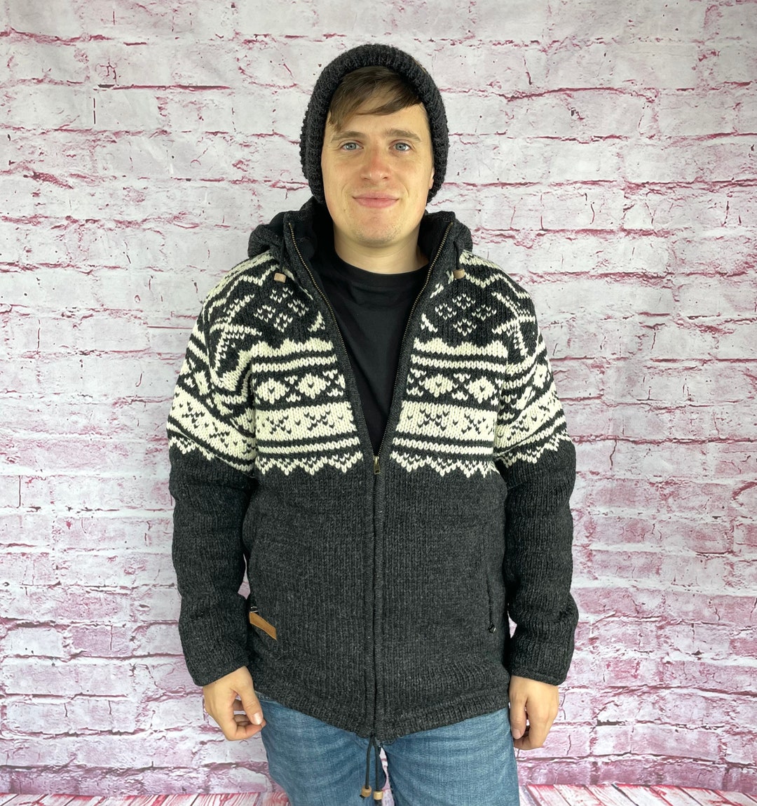 SUIUOI Herren Wollmantel Winter - Langmantel Mit Abnehmbarem Kragen