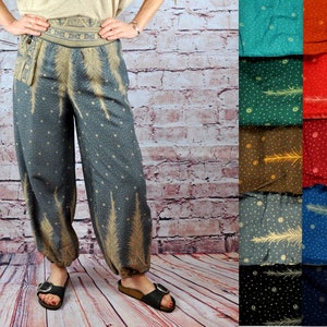 Hose Sommerhose 10 Farben Haremshose Boho Kleidung Boho Hose Hippiekleidung Yoga Hippiehose Festival weite Hose Hippiehose Pluderhose Bild 1