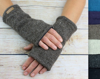 Stulpen Pulswärmer Armstulpen Handstulpen Wolle Handwärmer Winter Strick Damen Erwachsene Mann Herren