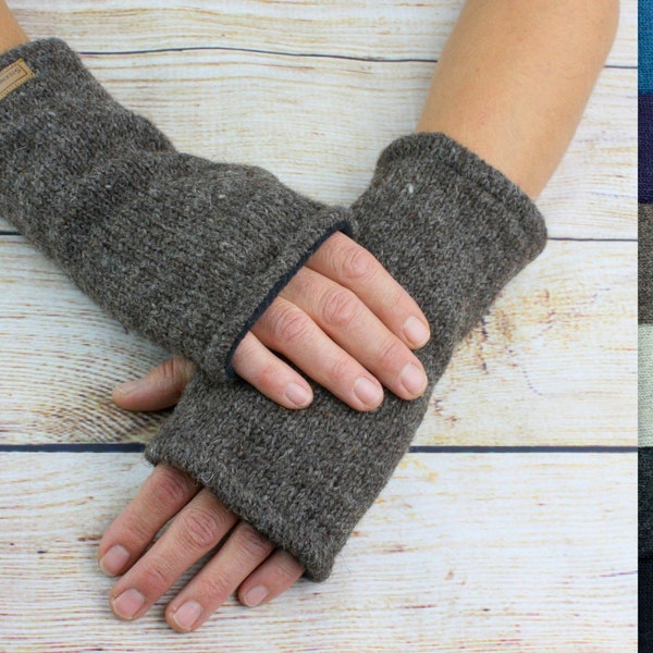 Poignets chauffe-poignets chauffe-bras chauffe-mains chauffe-mains en laine hiver tricoté femmes adultes hommes hommes