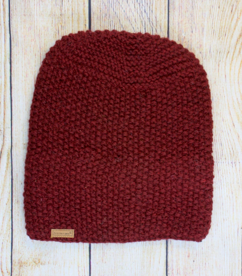 Mütze Wolle Wollmütze warme Wintermütze Strick Winter Damen Mann Herren Erwachsene Beanie Bild 2