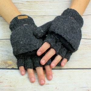 Handschoenen handwarmer wol winter dames volwassenen gebreide warme vingerloze want afbeelding 2