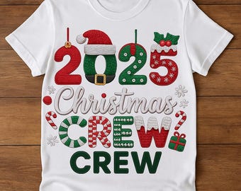 2025 Christmas Crew PNG – Crochet Style Holiday Design (Digital Download)