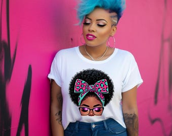 Messy Bun Afro PNG