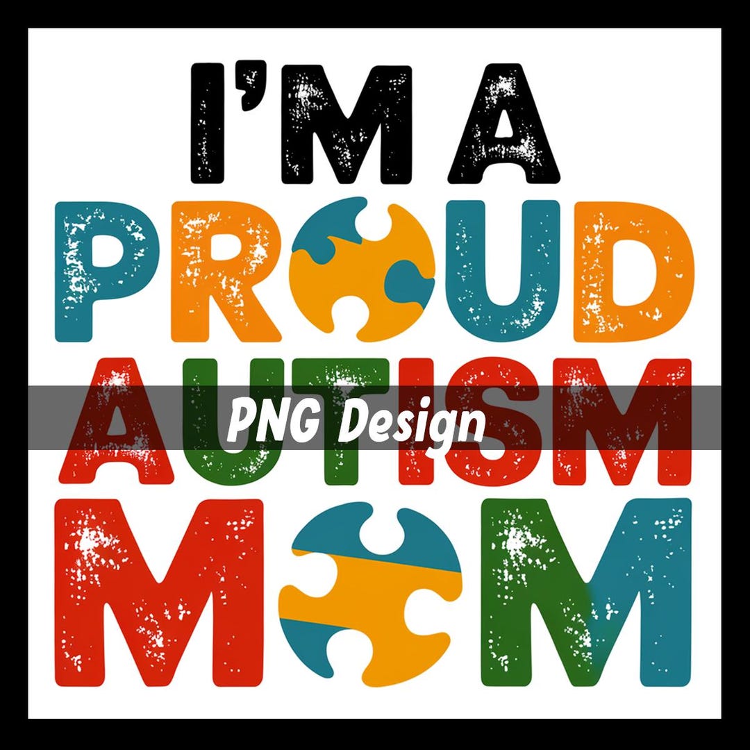 Proud Autism Mom PNG Retro Awareness Design (digital Download) - Etsy