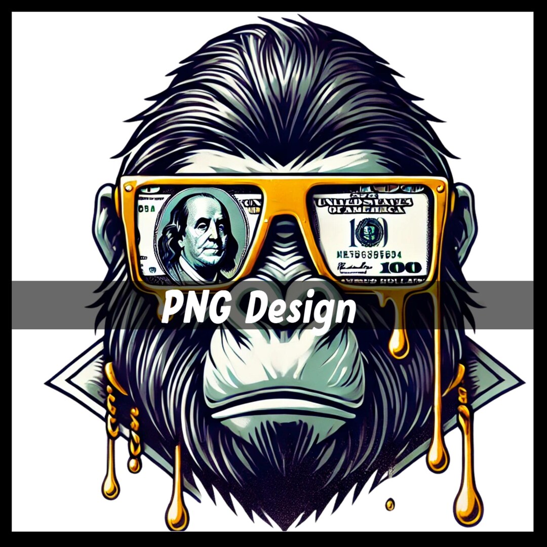 Money Monkey Art Print: Wealth Motivation, Hustle Inspiration (digital ...