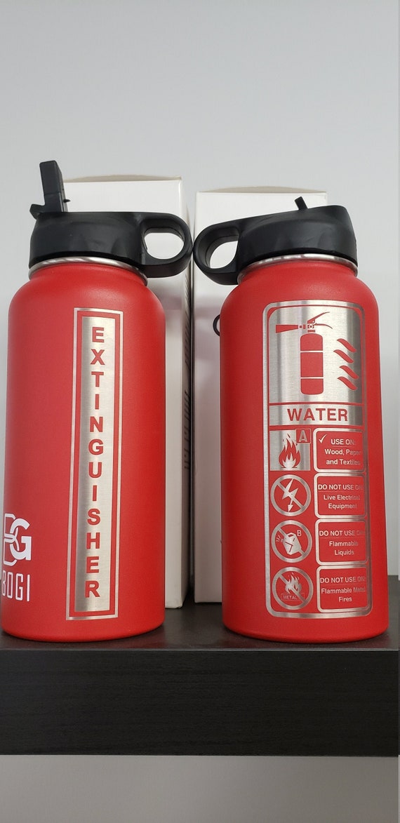 Fire Extinguisher 32oz Water Bottle Etsy