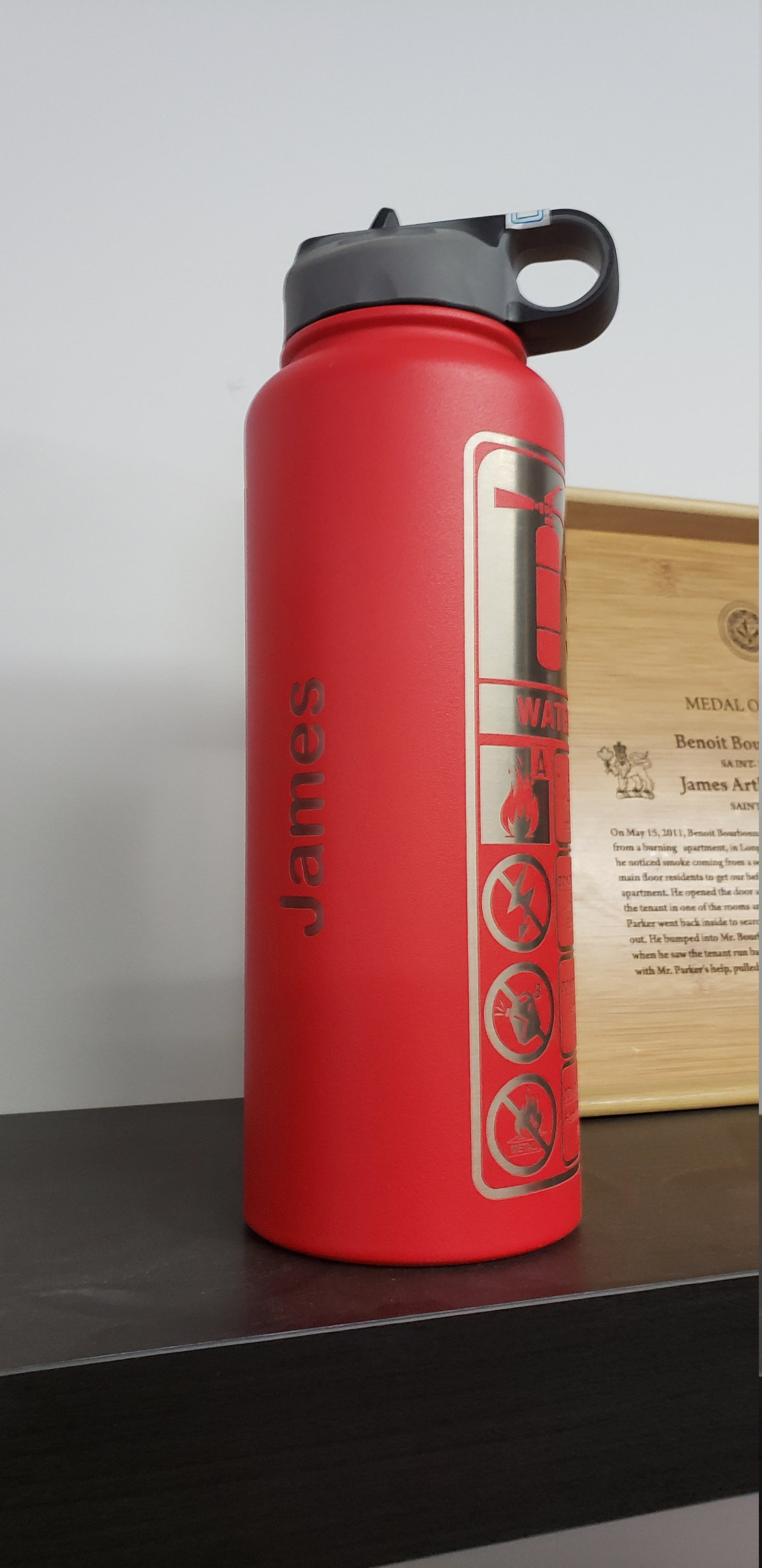 Fire Extinguisher 32oz Water Bottle Etsy