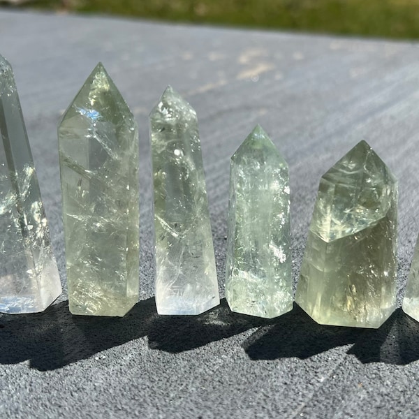 Prasiolite Points - Green Amethyst - Reiki - Ethereal - Healing - Metaphysical - Crystals - Tower