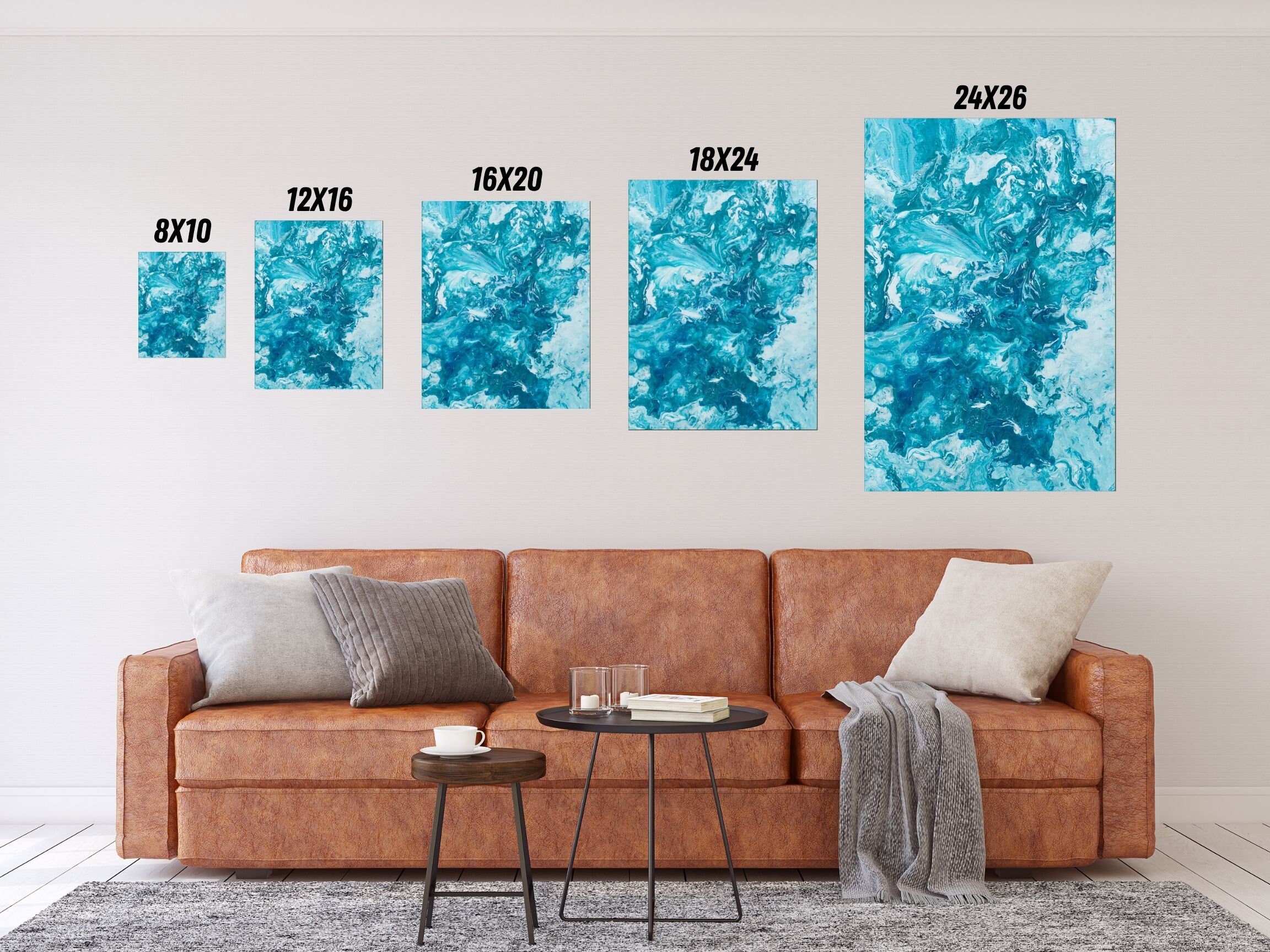 Blue Liquid Art Print Aqua Wall Decor Abstract. Wall Art | Etsy