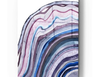 Acrylic Glass Wall Art 'Amethyst Agate I' by Grace Popp