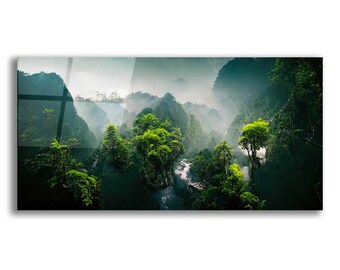 Acrylic Glass Wall Art 'Exotic Forest' by Epic Portfolio