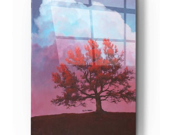 Acrylic Glass Wall Art 'Red Tree' by Tim Gagnon