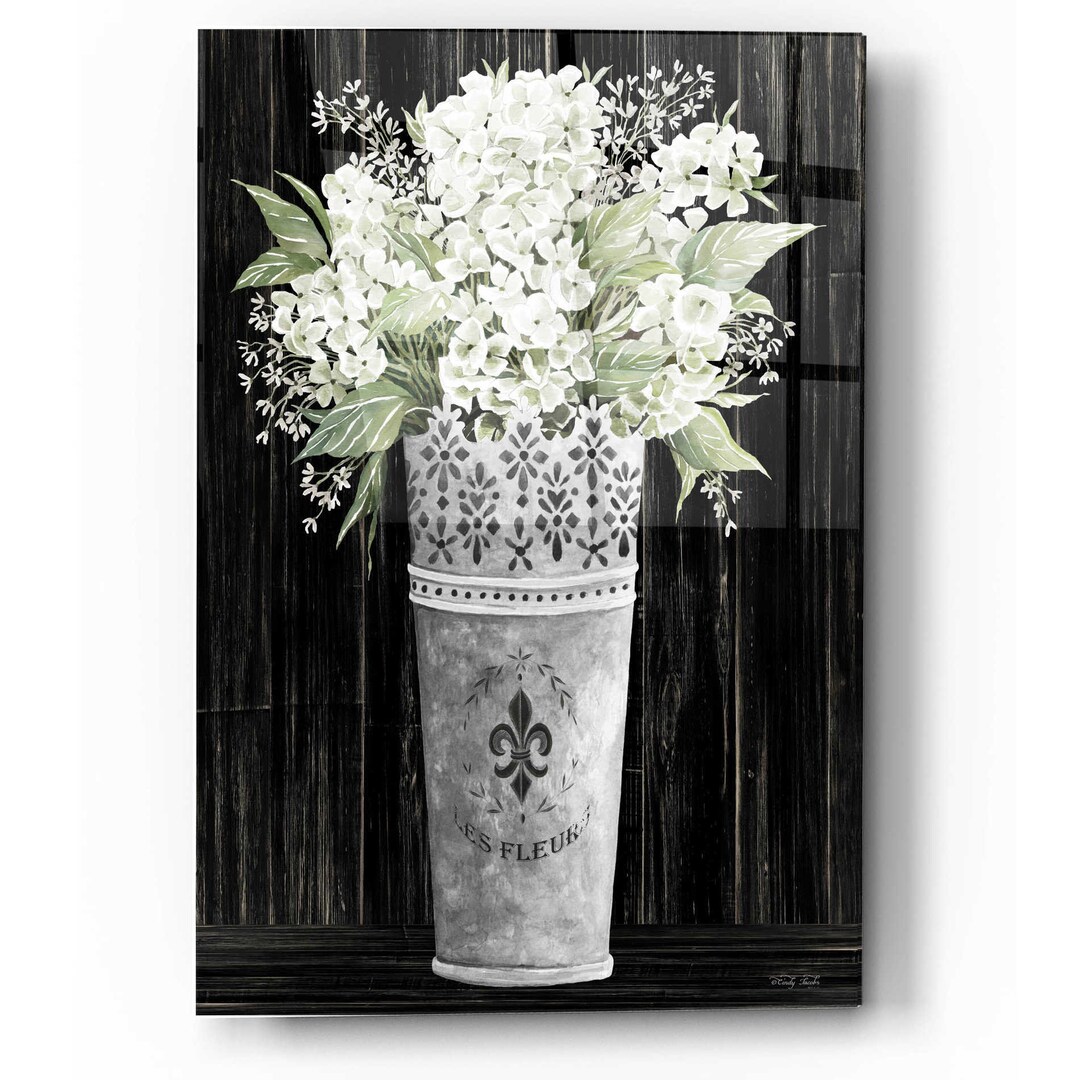 Acrylic Glass Wall Art 'punched Tin Floral I' by Cindy Jacobs - Etsy