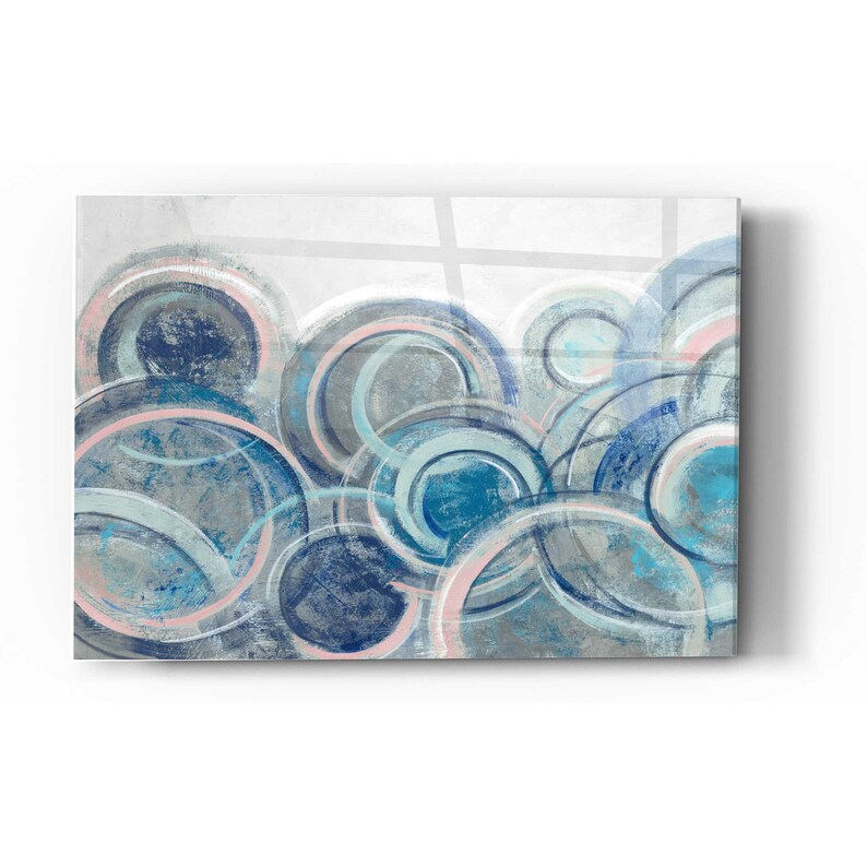 Acrylic Glass Wall Art Variation Blue Grey Pink By Etsy