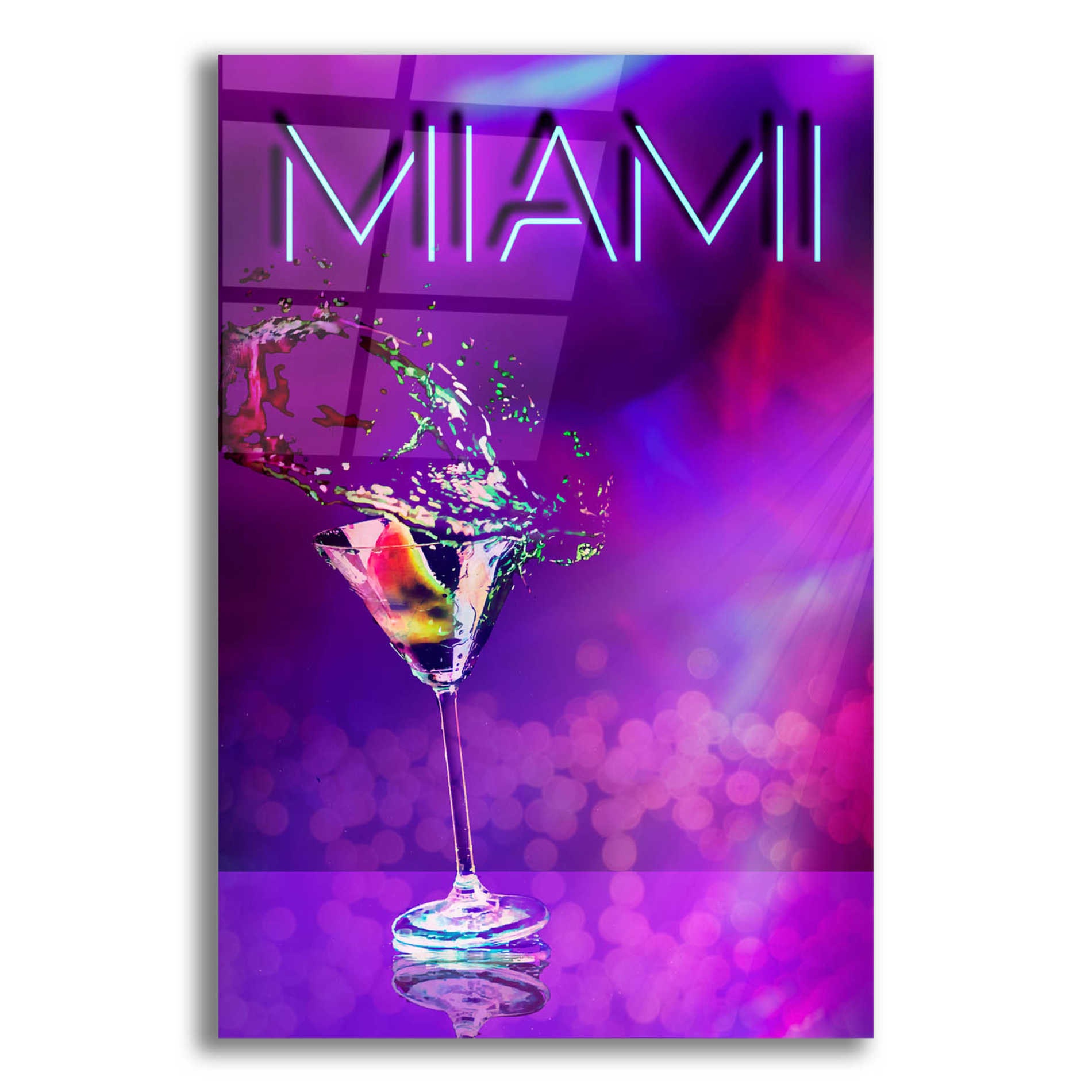Acrylic Glass Wall Art 'miami Party Night' by Andrea Etsy
