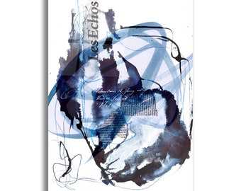 Acrylic Glass Wall Art 'Story Of Passion Blue' by Andrea Haase