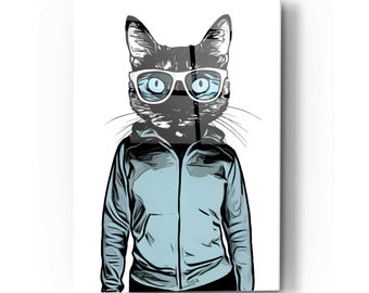 Acrylic Glass Wall Art 'Cool Cat' by Nicklas Gustafsson