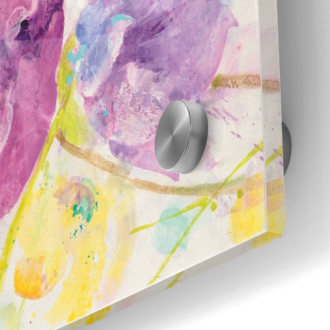 Acrylic Glass Wall Art 'spring Abstracts Florals I' by - Etsy