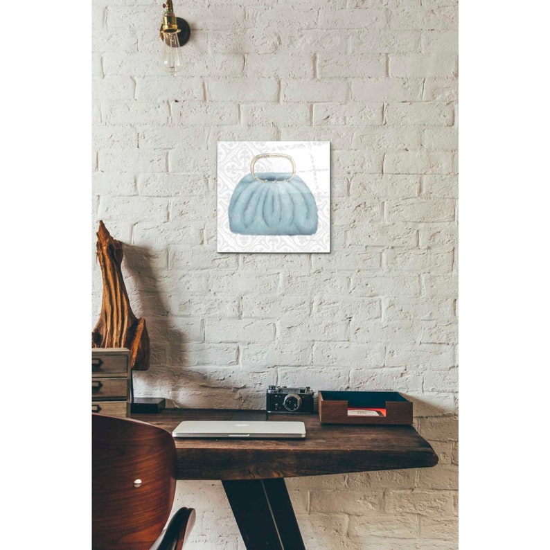 Acrylic Glass Wall Art /'Must Have Fashion III Gray White/' by Emily Adams
