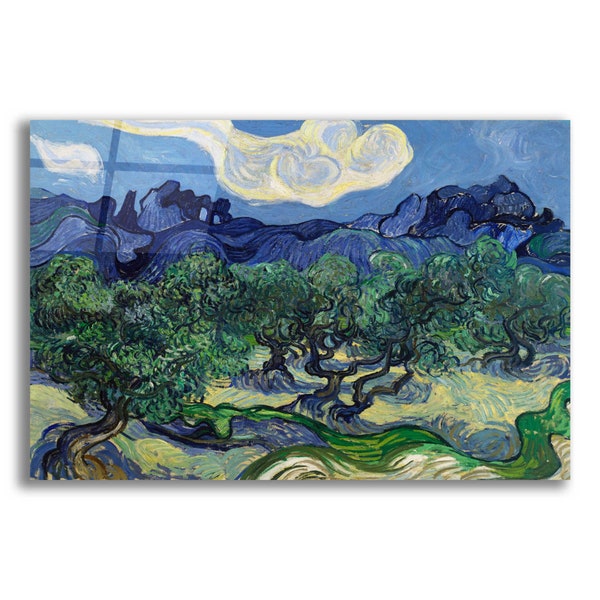 Acrylic Glass Wall Art 'The Olive Trees ' by Vincent Van Gogh