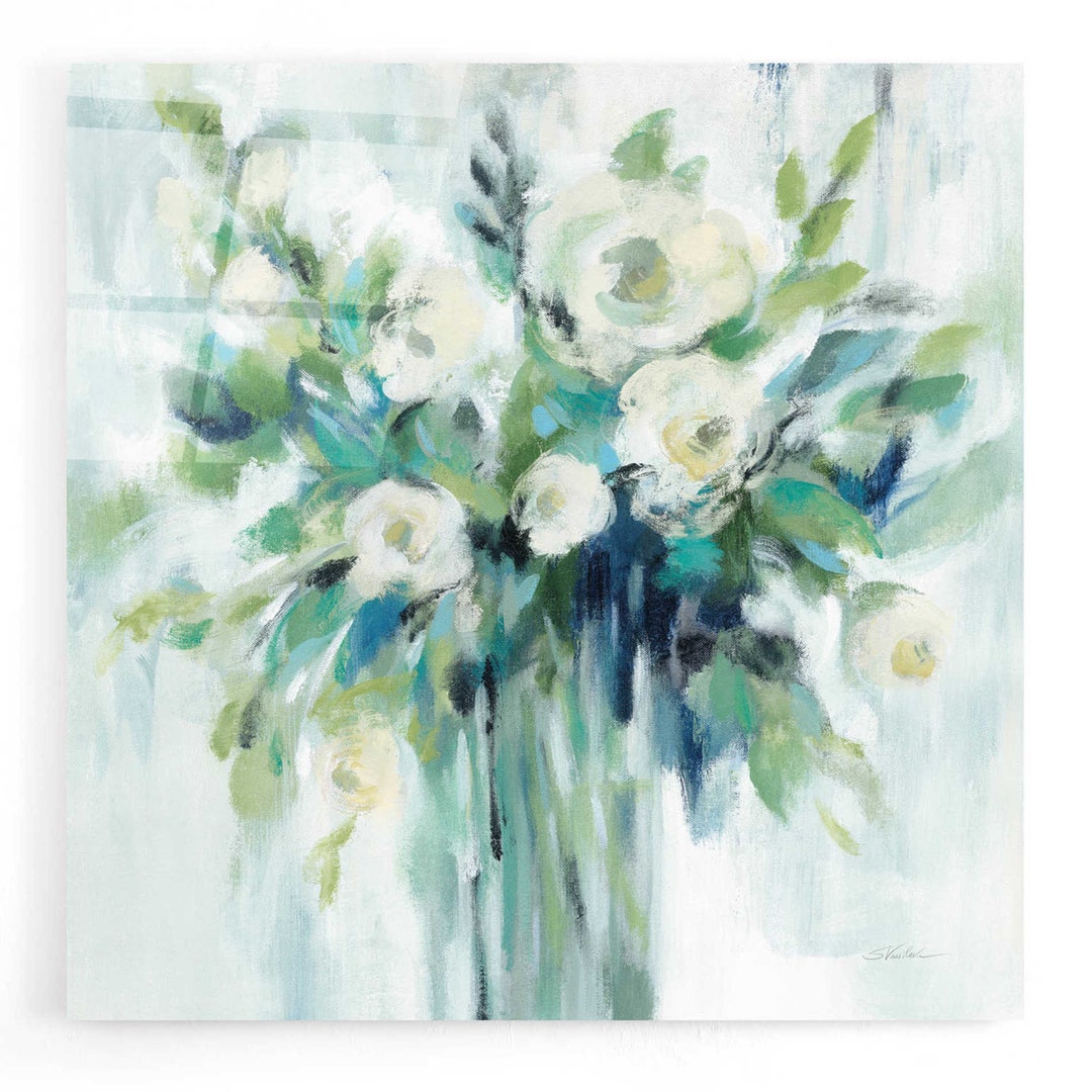 Acrylic Glass Wall Art 'vase of Flowers Light' by - Etsy