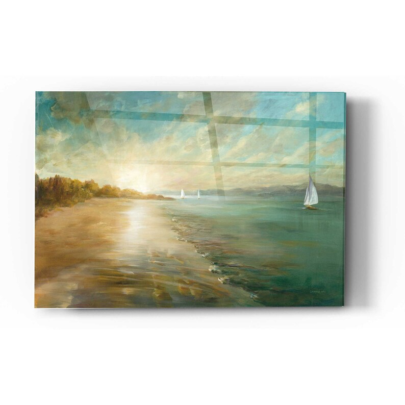 Acrylic Glass Wall Art 'coastal Glow' by Danhui Nai Etsy