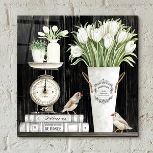 Acrylic Glass Wall Art 'tulips and Scales' by Cindy Jacobs - Etsy
