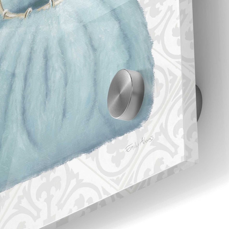 Acrylic Glass Wall Art /'Must Have Fashion III Gray White/' by Emily Adams