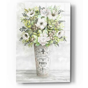 Acrylic Glass Wall Art 'french Floral II' by Cindy Jacobs - Etsy
