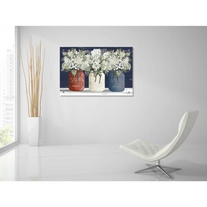 Acrylic Glass Wall Art 'red, White & Blue Jar Trio' by Cindy Jacobs - Etsy